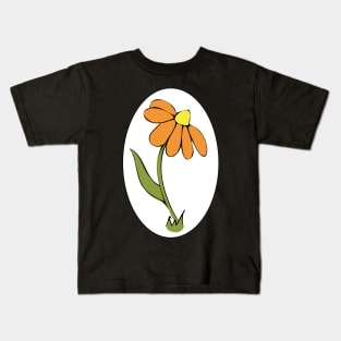 Daisy Whimsical Cartoon Illustration Happy Colours Kids T-Shirt